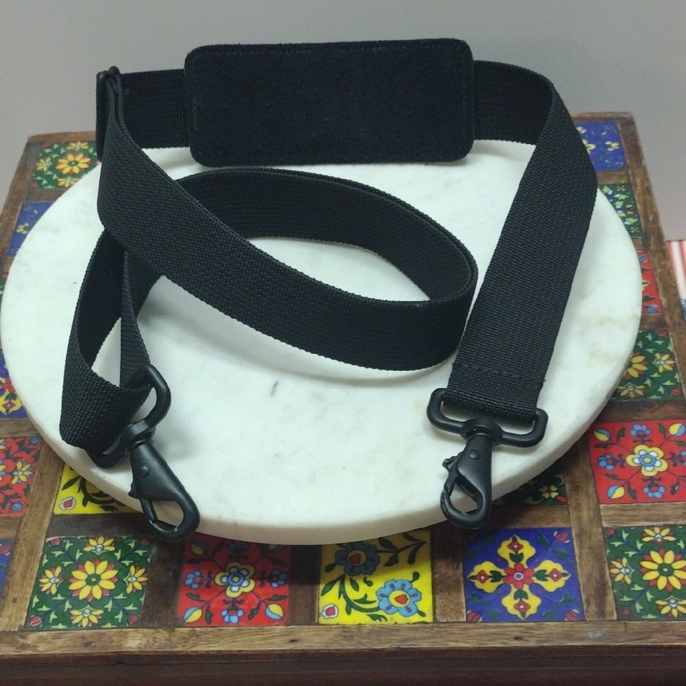 Black Shoulder Strap Adjustable 34 1/2"-62 1/4" Long x 1 1/2" Wide #0-29
